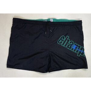 VINTAGE Champion Swim Board Shorts Men Medium Black 90s